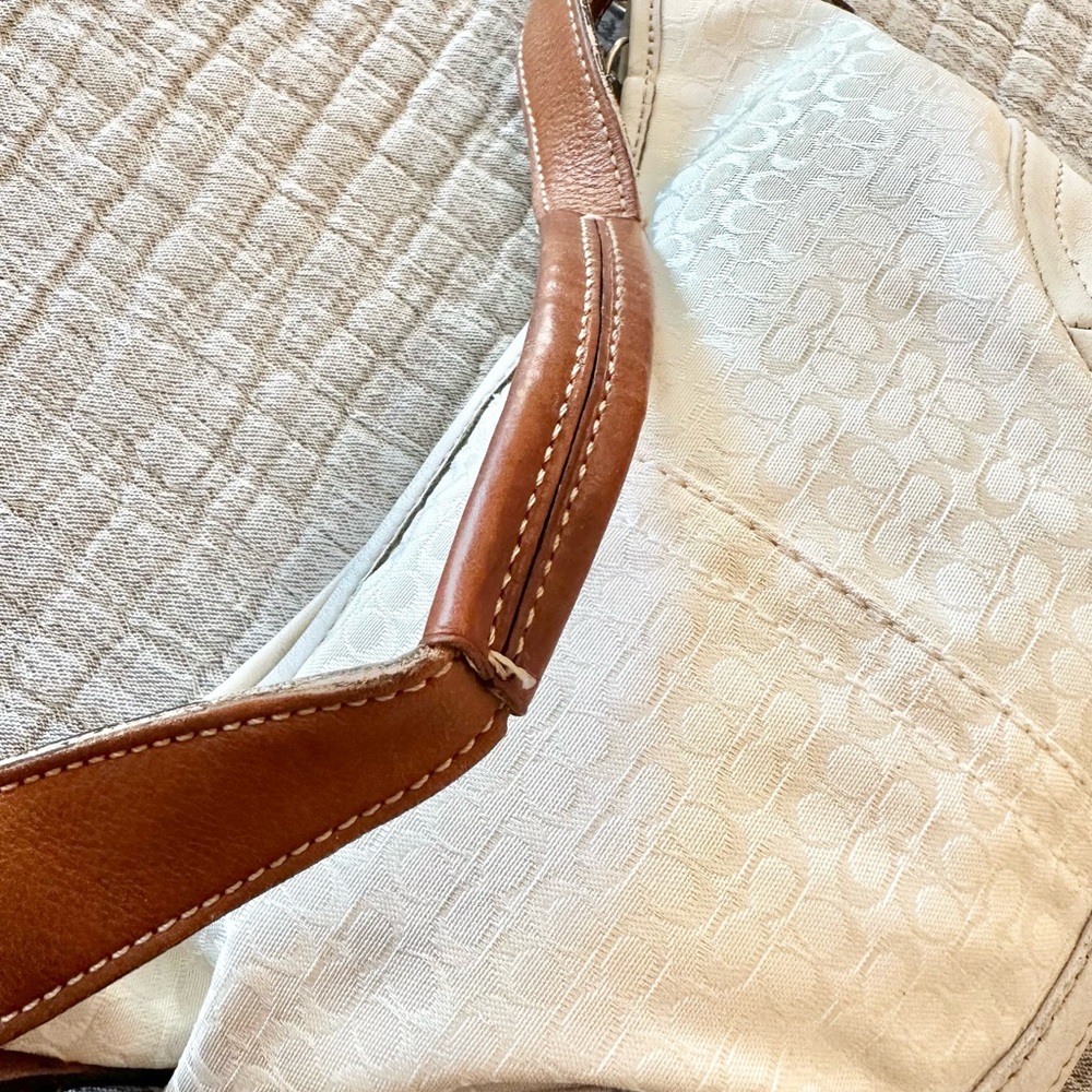 Y2K Coach 5357 Signature C Demi Baguette Mini Hobo Ivory Jacquard Shoulder Bag - Picture 9 of 15